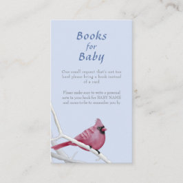 Blue Winter Kardinal Bird Baby Showbuchanfrage Begleitkarte