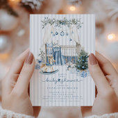 Blue Winter Kinderzimmer Baby Dusche Einladung