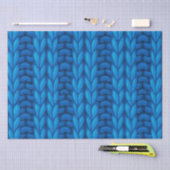 Blue Winter Knitting Wooly Muster Seidenpapier (Handwerk)