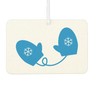 Blue Winter Mittens Snowflake Car Air Freshener Autolufterfrischer
