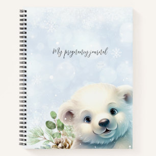 Blue Winter My Pregnancy Niedliche Polar Bear Jour Notizblock