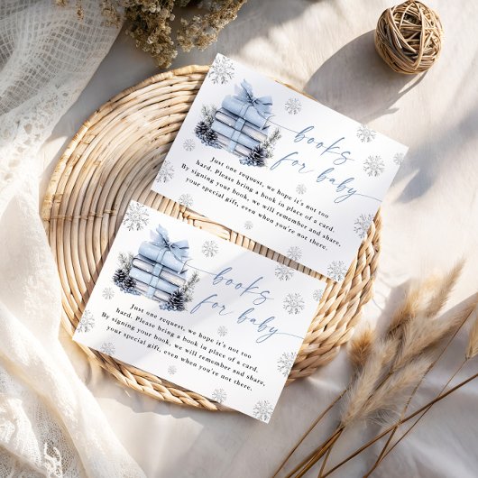 Blue Winter New Chapter Begins Books For Baby Card Begleitkarte