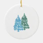 Blue Winter Niedlich Bear erwarten wir Eltern Keramik Ornament (Hinten)