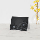 Blue Winter Note Card Karte (Gelbe Blume)