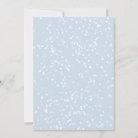 Blue Winter Onederland 1st Birthday Snowflake Einladung (Rückseite)