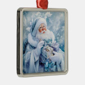 Blue Winter Ornament Aus Metall (Rechts)