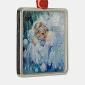 Blue Winter Ornament Aus Metall (Rechts)