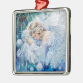 Blue Winter Ornament Aus Metall (Links)
