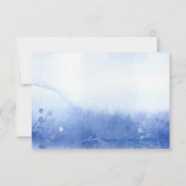 Blue Winter Pine Branches and Berries RSVP Card (Rückseite)