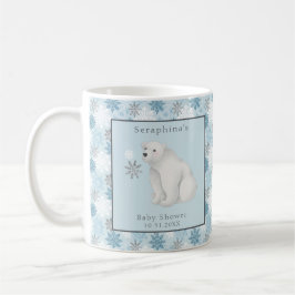 Blue Winter Polar Bear Baby Duschgeschenk Kaffeetasse