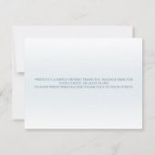 Blue Winter Polar Bear Watercolor Babydusche Flat Dankeskarte (Rückseite)