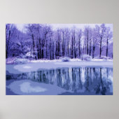 Blue Winter Pond Poster (Vorne)