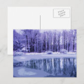 Blue Winter Pond Postkarte (Vorne/Hinten)