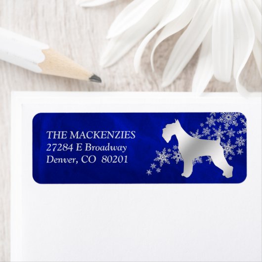 Blue Winter Schnauzer Rücksendeadresse (Insitu)