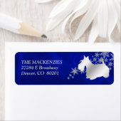 Blue Winter Scottish Terrier Rücksendeadresse (Insitu)