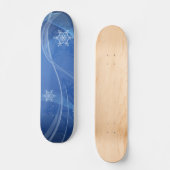 Blue Winter Skateboard (Vorderseite)