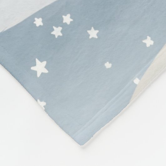 Blue Winter Snowfall Wave Personalized Pattern Fleecedecke (Ecke)