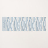 Blue Winter Snowfall Wave Personalized Pattern Yogamatte (Rückseite (Horizontal))