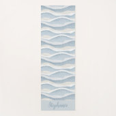 Blue Winter Snowfall Wave Personalized Pattern Yogamatte (Vorderseite)
