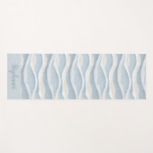 Blue Winter Snowfall Wave Personalized Pattern Yogamatte (Vorderseite (Horizontal))