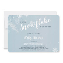 Blue Winter Snowflake Babydusche für Jungen