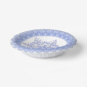 Blue Winter Snowflake Lace Edge Pappteller (Gewinkelt)