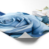 Blue Winter Snowflake Mis Quince Willkommen Poster (Ecke)