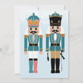 Blue Winter Snowflakes Nutcracker Baby Dusche Einladung (Rückseite)