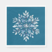 Blue Winter Snowflakes Serviette (Vorderseite)