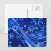 Blue Winter Snowflakes Weihnachten (Vorne/Hinten)