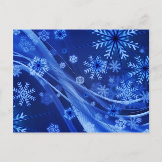 Blue Winter Snowflakes Weihnachten (Vorderseite)