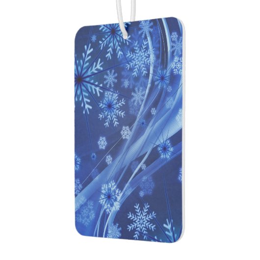 Blue Winter Snowflakes Weihnachten Autolufterfrischer (Links)