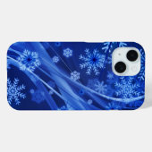 Blue Winter Snowflakes Weihnachten Case-Mate iPhone Hülle (Rückseite (Horizontal))