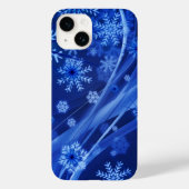 Blue Winter Snowflakes Weihnachten Case-Mate iPhone Hülle (Rückseite)