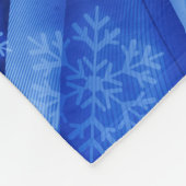 Blue Winter Snowflakes Weihnachten Fleecedecke (Ecke)