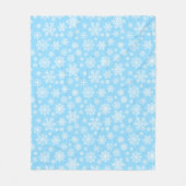 Blue Winter Snowflakes Weihnachten Fleecedecke (Vorderseite)