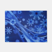 Blue Winter Snowflakes Weihnachten Fußmatte (Vorderseite)