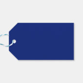 Blue Winter Snowflakes Weihnachten Geschenkanhänger (Rückseite Horizontal)