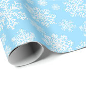 Blue Winter Snowflakes Weihnachten Geschenkpapier (Rolleneckpunkt)