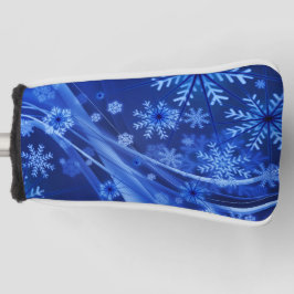 Blue Winter Snowflakes Weihnachten Golf Headcover