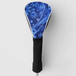 Blue Winter Snowflakes Weihnachten Golf Headcover