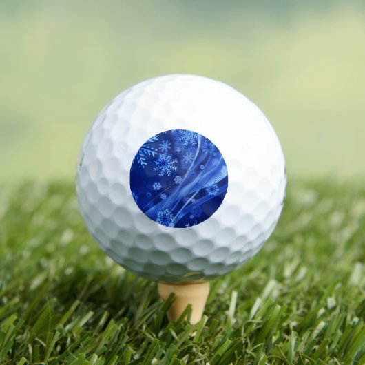 Blue Winter Snowflakes Weihnachten Golfball (Insitu T-Shirt)