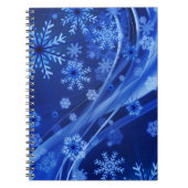 Blue Winter Snowflakes Weihnachten Notizblock (Vorderseite)