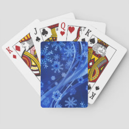 Blue Winter Snowflakes Weihnachten Spielkarten
