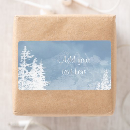 Blue Winter Snowflakes Winter Blue Address Labels (Insitu)