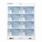 Blue Winter Snowflakes Winter Blue Address Labels (Vorne)