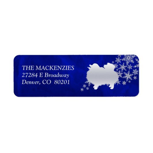 Blue Winter Spitz Rücksendeadresse (Vorne)