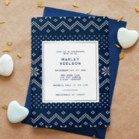 Blue Winter Strick Boy Christmas Baby Shower