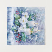 Blue Winter Tapestry Wandteppich (Vorderseite (Horizontal))