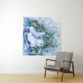 Blue Winter Tapestry Wandteppich (Beispiel (Horizontal))
